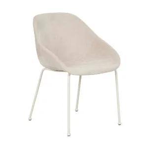 Ronald Dining Armchair - Almond Milk - Bone Powdercoated Metal by null, a Chairs for sale on Style Sourcebook