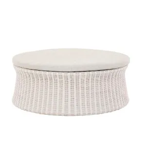 Tide Isle Ottoman - Chalk - Light Grey by null, a Outdoor Benches for sale on Style Sourcebook