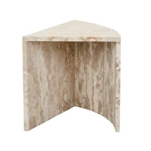 Rufus Slice Side Table - Latte Marble by null, a Side Table for sale on Style Sourcebook