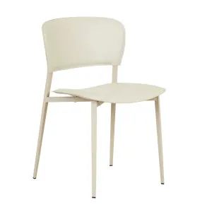Matilda Dining Chair - Linen Grey - Grey Metal by null, a Chairs for sale on Style Sourcebook