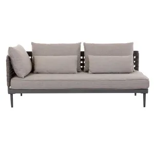 Cabana Weave 2 Seater Left Sofa - Graphite - Charcoal by null, a Outdoor Sofas for sale on Style Sourcebook