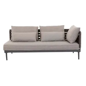 Cabana Weave 2 Seater Left Sofa - Graphite - Charcoal by null, a Outdoor Sofas for sale on Style Sourcebook