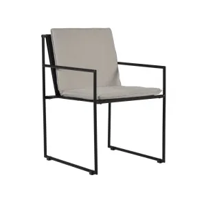 Pier Sleigh Dining Armchair - Black - Light Grey by null, a Outdoor Chairs for sale on Style Sourcebook