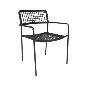 Pier Rope Dining Armchair - Black by null, a Outdoor Chairs for sale on Style Sourcebook