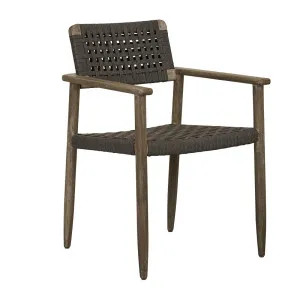 Tide Drift Dining Armchair - Graphite - Clay Teak by null, a Outdoor Chairs for sale on Style Sourcebook