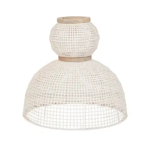 Granada Dome Pendant - Chalk - Aged Teak by null, a Pendant Lighting for sale on Style Sourcebook