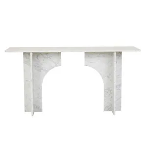Archer Console Table - Matt White Marble by null, a Console Table for sale on Style Sourcebook