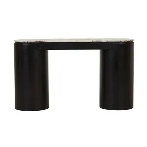 Pluto Marble Console - Matt Ocean Marble - Black Oak by null, a Console Table for sale on Style Sourcebook