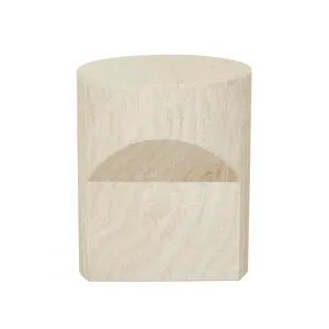 Atlas Pinnacle Side Table - Natural Travertine by null, a Side Table for sale on Style Sourcebook