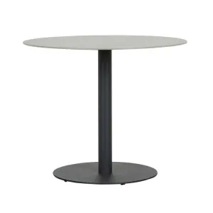 Portsea Cruise Round Dining Table - Grey Stone - Charcoal Aluminium by null, a Tables for sale on Style Sourcebook