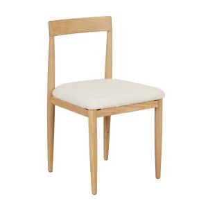 Rory Dining Chair - Frost Boucle - Light Oak by null, a Chairs for sale on Style Sourcebook