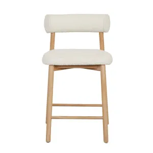Olsen Barstool - Frost Boucle - Light Oak by null, a Bar Stools for sale on Style Sourcebook