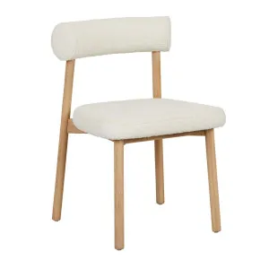 Olsen Dining Chair - Frost Boucle - Light Oak by null, a Chairs for sale on Style Sourcebook