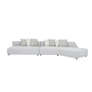 Madrid Edge Right Chaise Set - Pearl Blue - Ether Tweed by null, a Sofas for sale on Style Sourcebook
