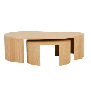 Oberon Curve Nest Coffee Table - Natural Ash by null, a Coffee Table for sale on Style Sourcebook