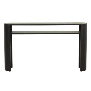 Classique Oval Small Shelf Console - Matt Dark Oak by null, a Console Table for sale on Style Sourcebook