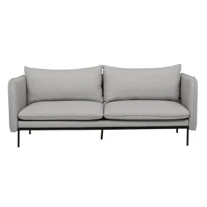 Vittoria Curve 3 Seater Sofa - Cement - Black by null, a Sofas for sale on Style Sourcebook