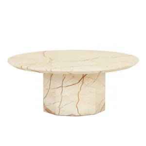 Atlas Decagon Coffee Table - Matt Brown Vein Marble by null, a Coffee Table for sale on Style Sourcebook