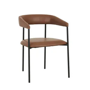 Stanley Dining Armchair - Tan - Black by null, a Chairs for sale on Style Sourcebook