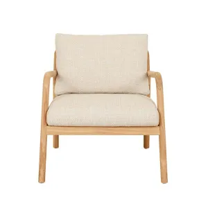 Belle Outdoor Occasional Chair - Straw Sunproof - Natural Teak by null, a Outdoor Chairs for sale on Style Sourcebook