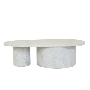 Atlas Pillar Coffee Table - White Marble by null, a Coffee Table for sale on Style Sourcebook