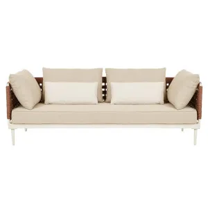 Cabana Weave 3 Seater Sofa - Ivory - Brique by null, a Outdoor Sofas for sale on Style Sourcebook