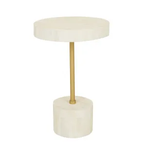 Zafina Pedestal Side Table - Natural by null, a Side Table for sale on Style Sourcebook