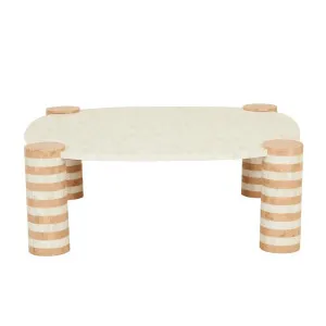 Zafina Ribbon Coffee Table - Natural - Nude Stripe by null, a Coffee Table for sale on Style Sourcebook