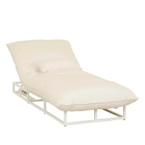 Aruba Frame Sunbed - Canvas - Aluminium White by null, a Outdoor Sunbeds & Daybeds for sale on Style Sourcebook