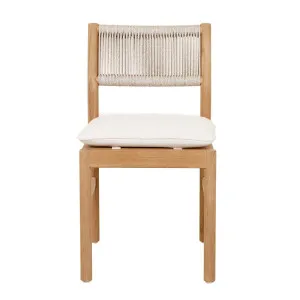 Cannes Rope Dining Chair - Sand - Natural Teak by null, a Outdoor Chairs for sale on Style Sourcebook