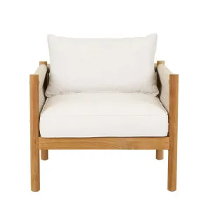 Cannes Rope Sofa Chair - Sand - Natural Teak by null, a Outdoor Chairs for sale on Style Sourcebook