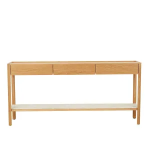Sketch Nell Marble Console - Light Oak - White Marble by null, a Console Table for sale on Style Sourcebook