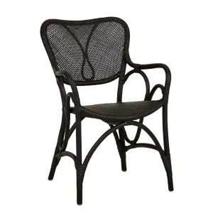 Luella Dining Armchair - Black Rattan by null, a Chairs for sale on Style Sourcebook