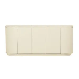 Oberon Crescent Marble Buffet - Natural Travertine - Shell by null, a Sideboards, Buffets & Trolleys for sale on Style Sourcebook
