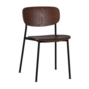 Lathan Dining Chair - Walnut Ash - Black Metal by null, a Chairs for sale on Style Sourcebook