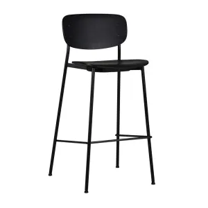 Lathan Barstool - Black Ash - Black Metal by null, a Bar Stools for sale on Style Sourcebook