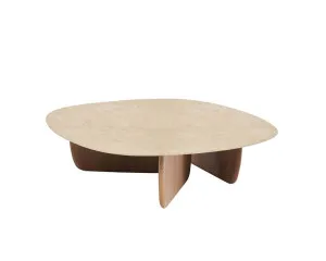 Sketch Eden Coffee Table - Natural Travertine - Light Oak by null, a Coffee Table for sale on Style Sourcebook