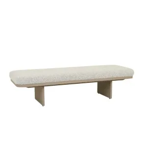 Hugo Bridge Bench Seat - Dapple Boucle - Grey Wash by null, a Benches for sale on Style Sourcebook