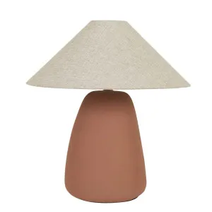 Lorne Pebble Table Lamp - Terracotta - Oat by null, a Table & Bedside Lamps for sale on Style Sourcebook