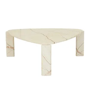 Amara Delta Coffee Table - Natural Brown Vein Marble by null, a Coffee Table for sale on Style Sourcebook