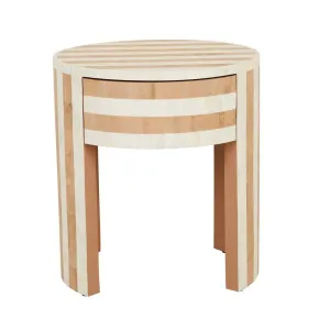 Zafina Bedside - Nude Stripe by null, a Bedside Tables for sale on Style Sourcebook