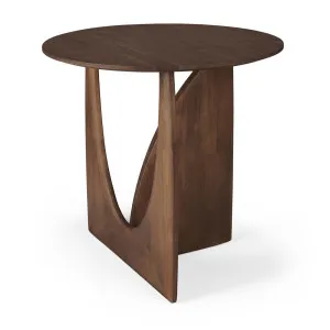Ethnicraft Geometric Side Table - Varnished Teak by null, a Side Table for sale on Style Sourcebook