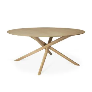 Ethnicraft Mikado Round Dining Table - Oak by null, a Dining Tables for sale on Style Sourcebook