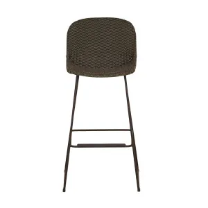 Granada Scoop Barstool - Moss - Espresso by null, a Outdoor Chairs for sale on Style Sourcebook