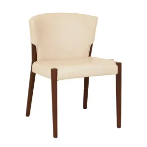 Sketch Ronda Upholstered Dining Chair - Limestone Leather - Smoked Oak by null, a Chairs for sale on Style Sourcebook