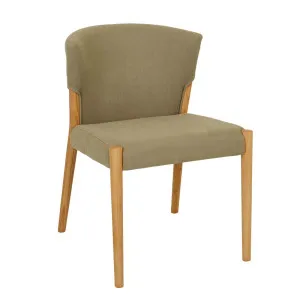 Sketch Ronda Upholstered Dining Chair - Army Green - Light Oak by null, a Chairs for sale on Style Sourcebook