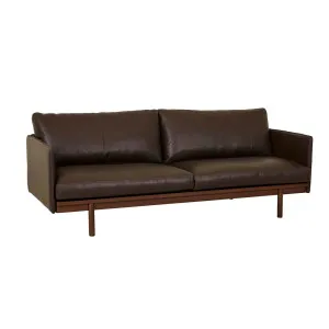 Tolv Pensive 2 Seater Sofa - Cigar Leather - Smoked Oak by null, a Sofas for sale on Style Sourcebook