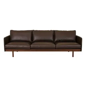 Tolv Pensive 3 Seater Sofa - Cigar Leather - Smoked Oak by null, a Sofas for sale on Style Sourcebook