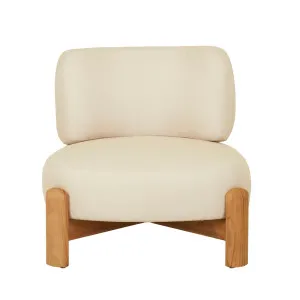 Dawn Occasional Chair - Fawn - Natural Teak by null, a Outdoor Chairs for sale on Style Sourcebook