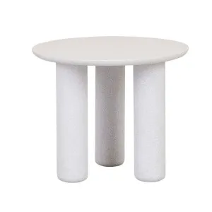 Artie Outdoor Pillar Side Table - White Speckle by null, a Tables for sale on Style Sourcebook